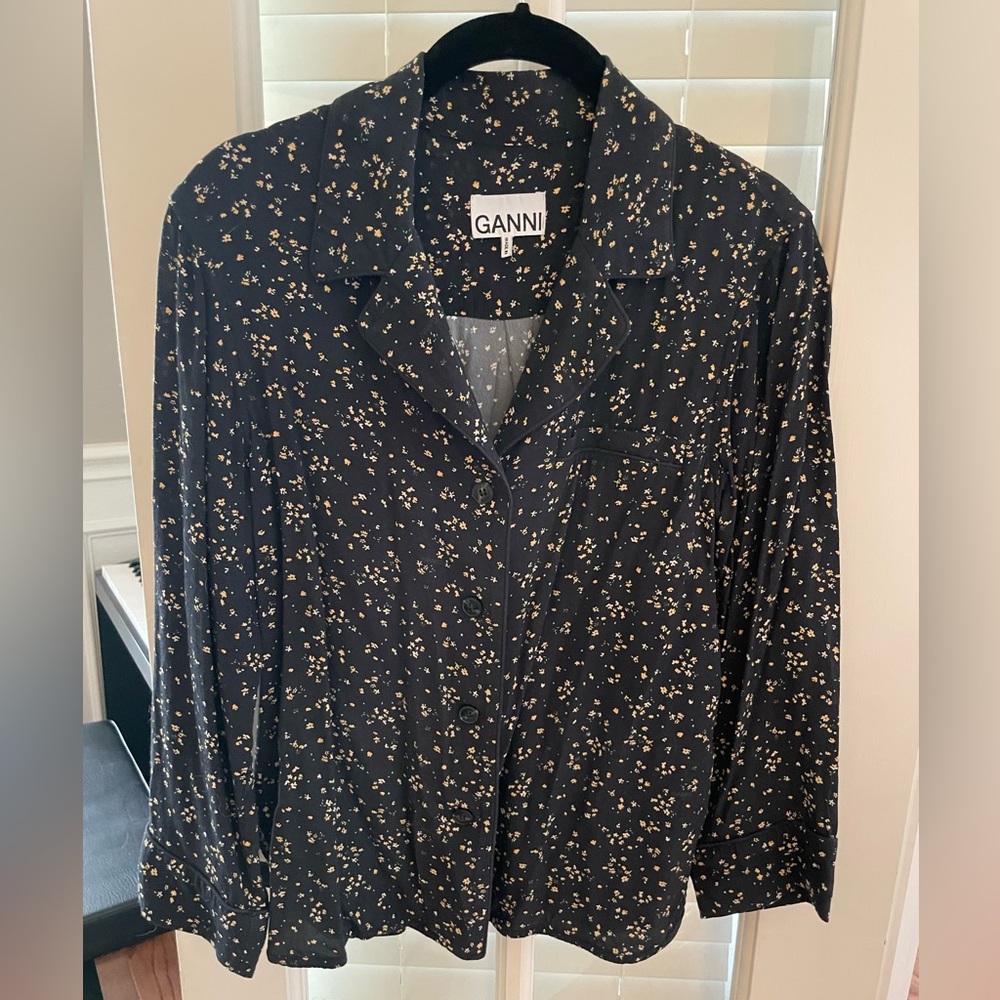 Ganni long-sleeved top